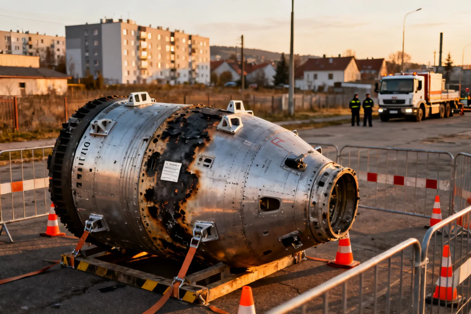 człon rakiety ZQ-2E przelot nad Polską — rejestracja nad Bielsko-Białą