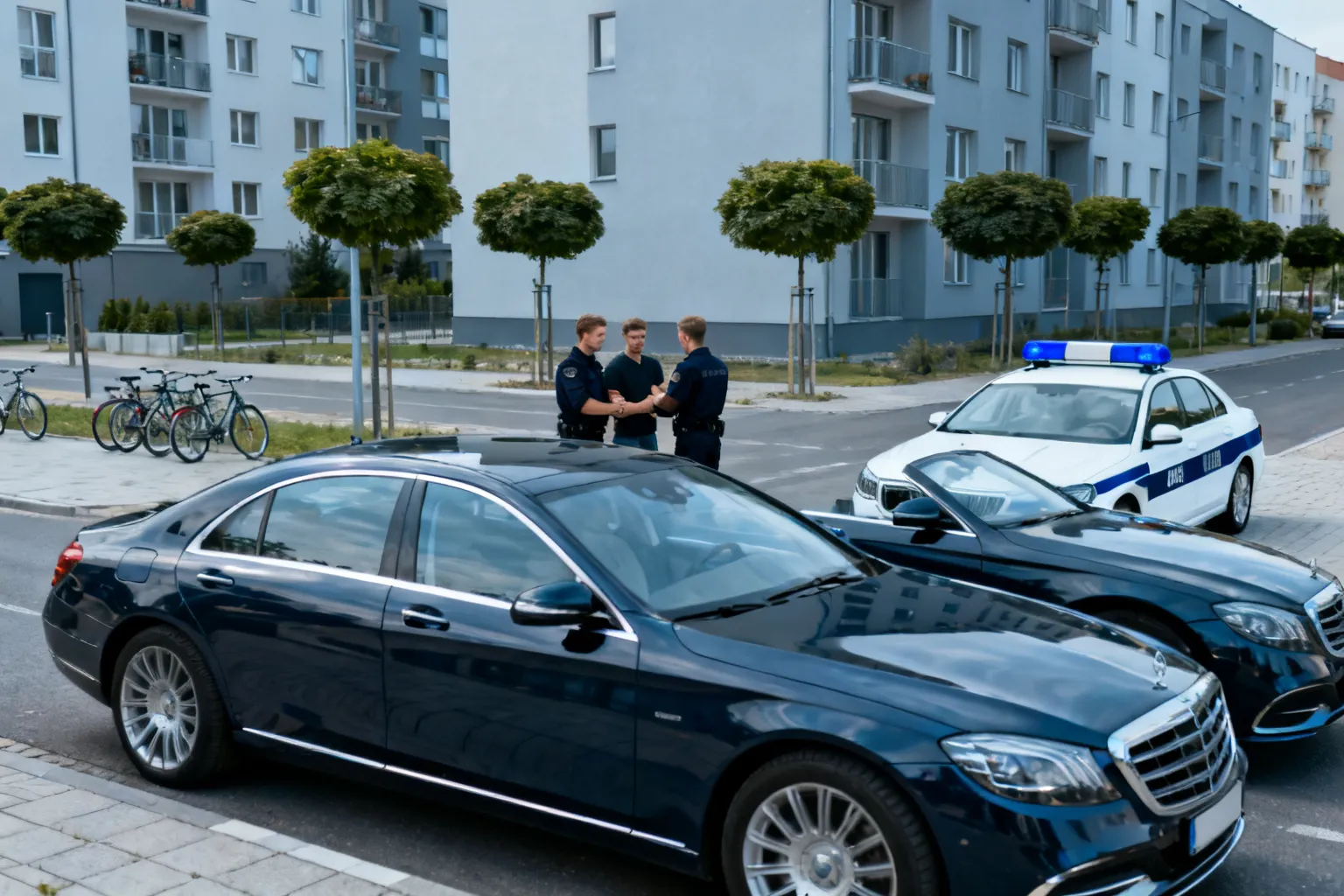 Odzyskano dwa Mercedesy w Nidzicy. Dwóch mężczyzn aresztowano