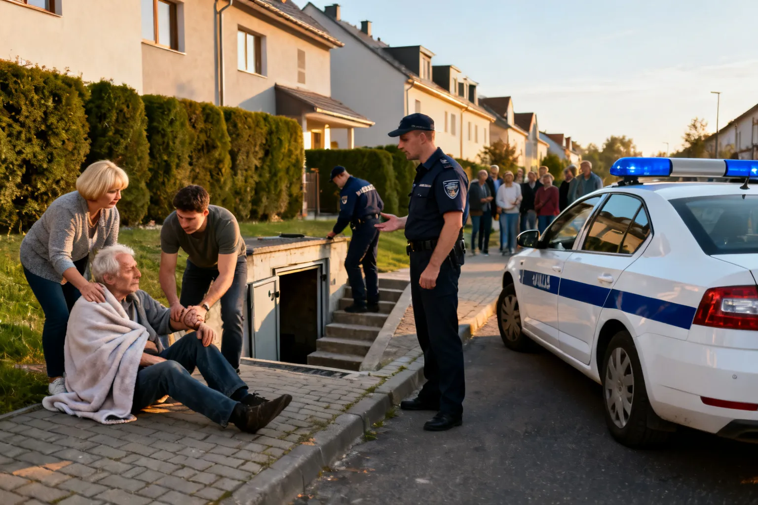 Sąsiedzi i policja uratowali 80-latka z piwnicy w Brzezówce