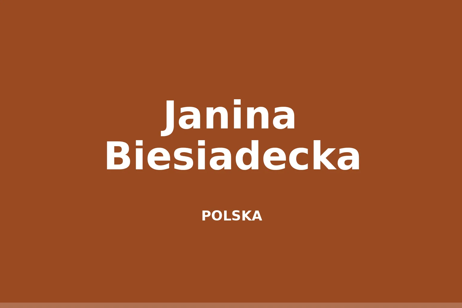 Janina Biesiadecka