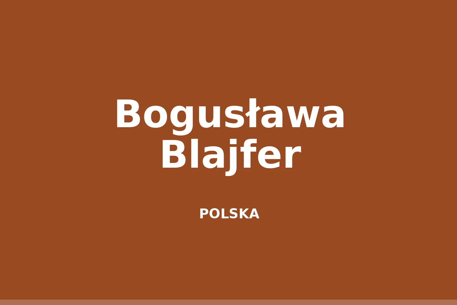 Bogusława Blajfer