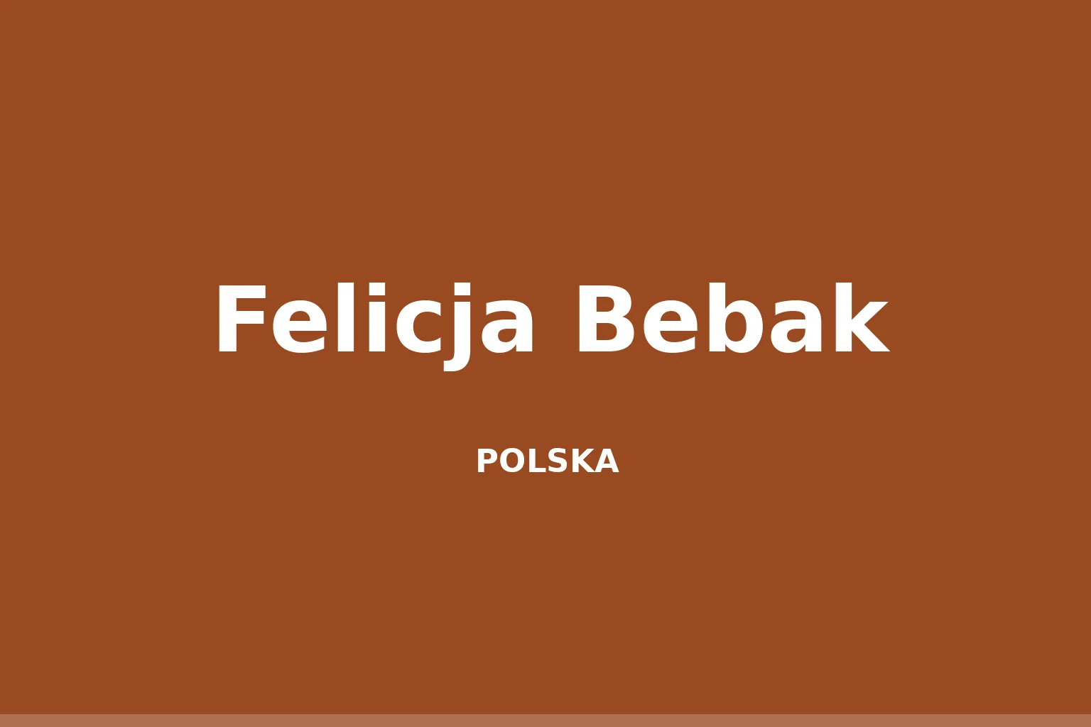 Felicja Bebak