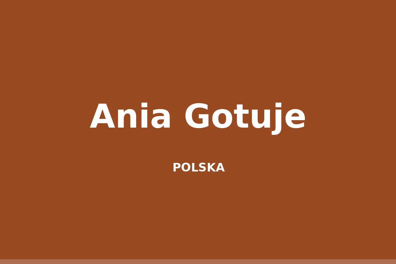 Ania Gotuje