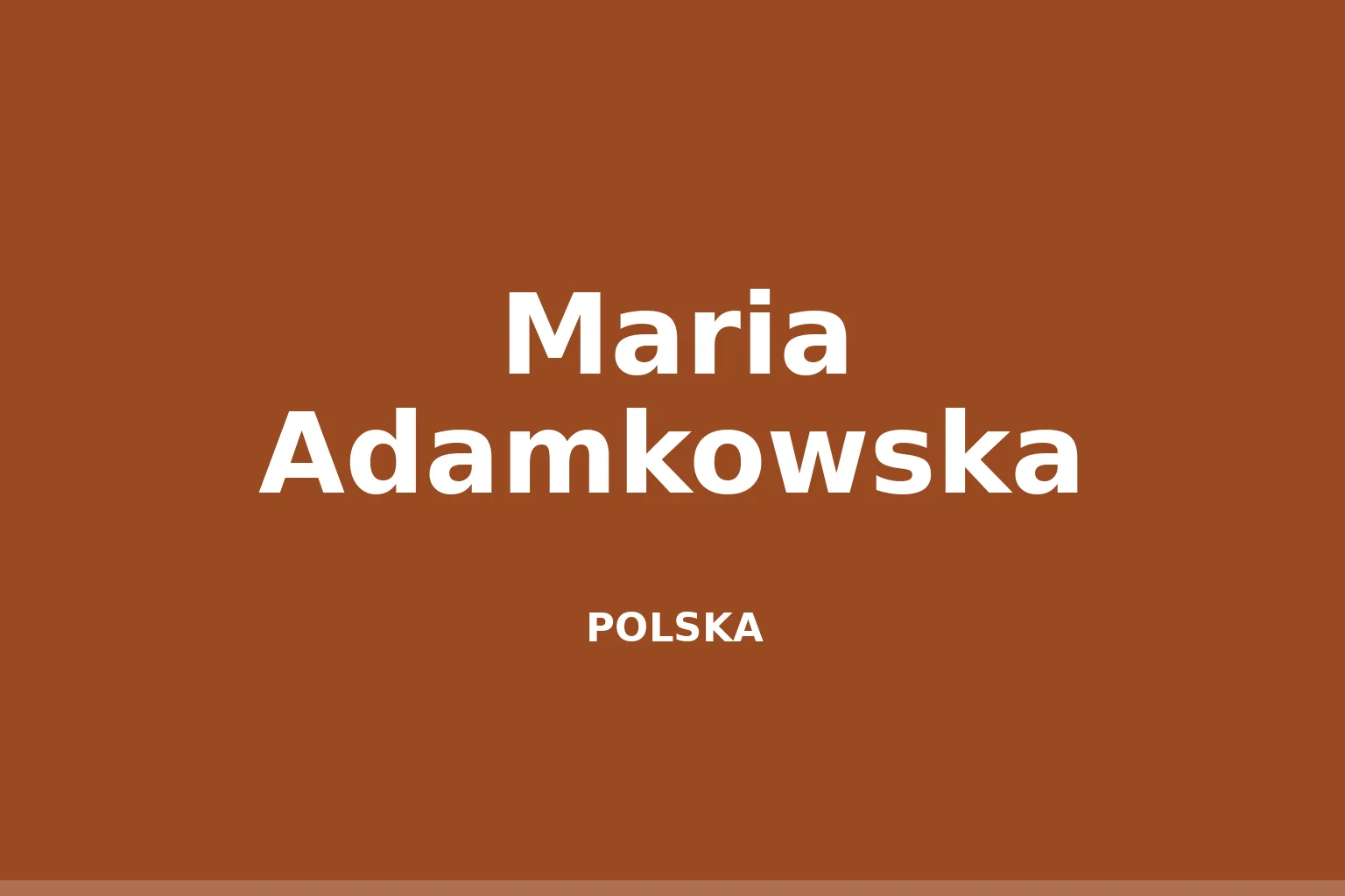 Maria Adamkowska