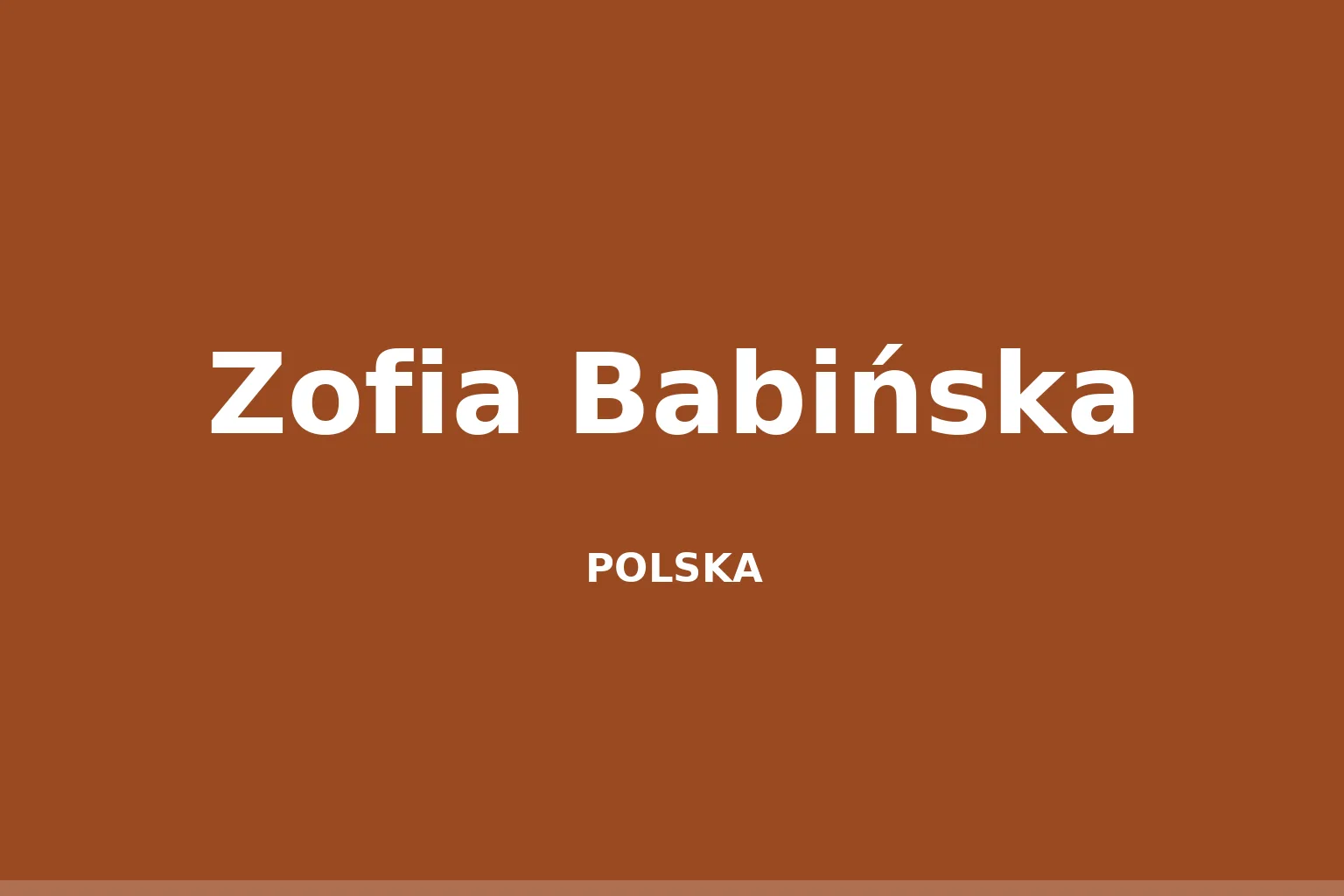 Zofia Babińska